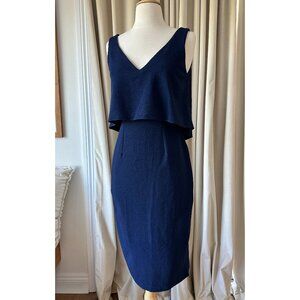 Asos Navy Pencil Dress with Wings
